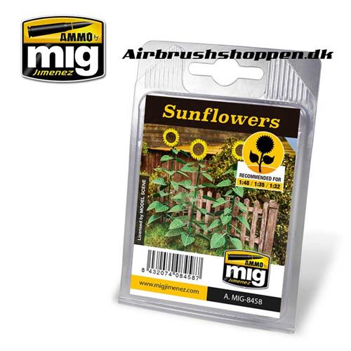 A.MIG 8458 SUNFLOWERS solsikke laserskåret plante til diorama